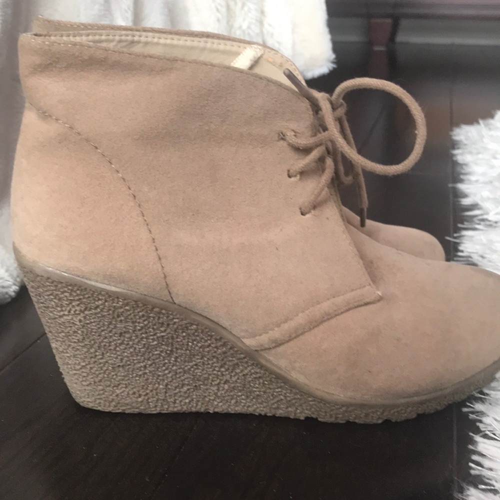 Tan Ankle Wedge